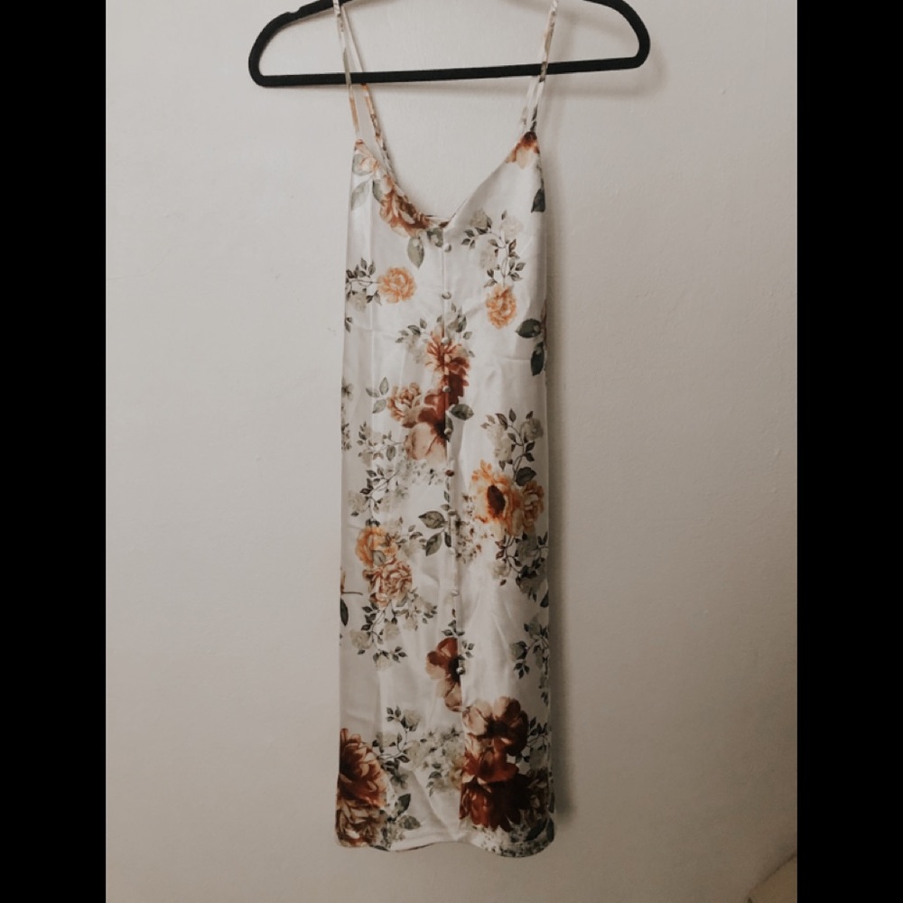 Floral Dress Silk like fabric